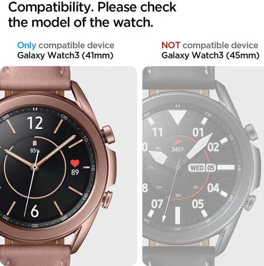 Spigen EZ Fit GLAS.tR SLIM - Samsung Galaxy Watch 3 41MM Screenprotector afbeelding 8