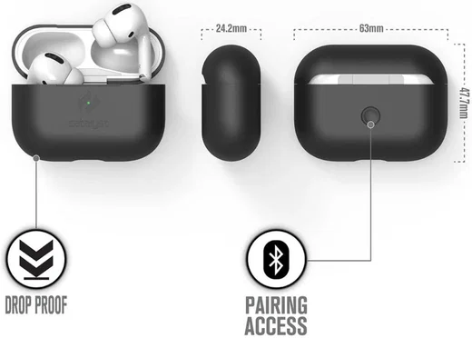 Catalyst Slim Case Apple Airpods Pro Siliconen Hoesje Zwart afbeelding 6