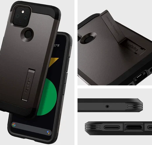 Spigen Tough Armor Google Pixel 5 Hoesje Gunmetal afbeelding 10