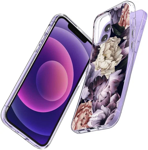 HappyCase Apple iPhone 12 Mini Hoesje Flexibel TPU Flower Print afbeelding 5