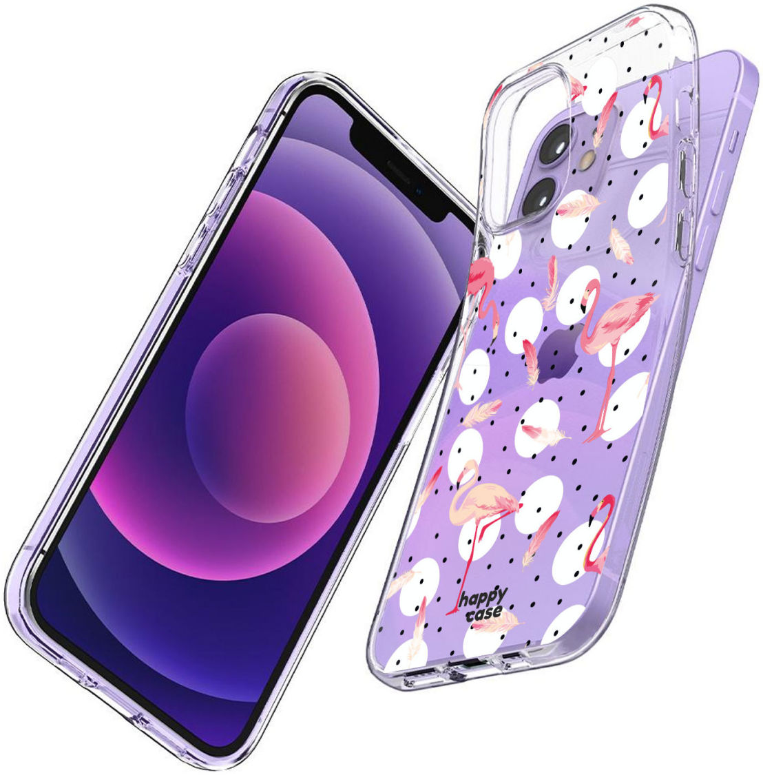 HappyCase Apple iPhone 12 Mini Hoesje Flexibel TPU Flamingo Print afbeelding 4