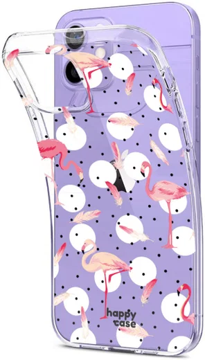 HappyCase Apple iPhone 12 Mini Hoesje Flexibel TPU Flamingo Print afbeelding 5