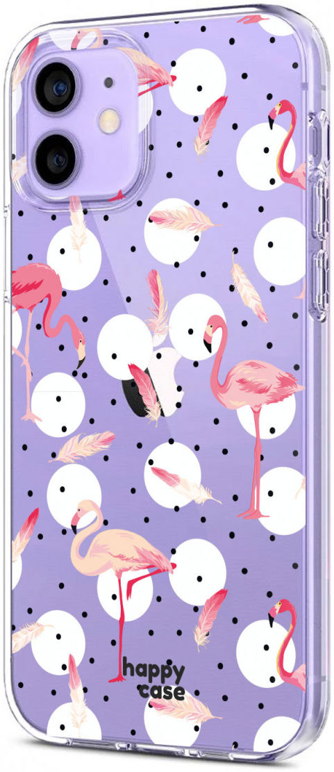 HappyCase Apple iPhone 12 Mini Hoesje Flexibel TPU Flamingo Print afbeelding 6
