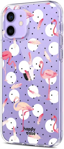 HappyCase Apple iPhone 12 Mini Hoesje Flexibel TPU Flamingo Print afbeelding 6
