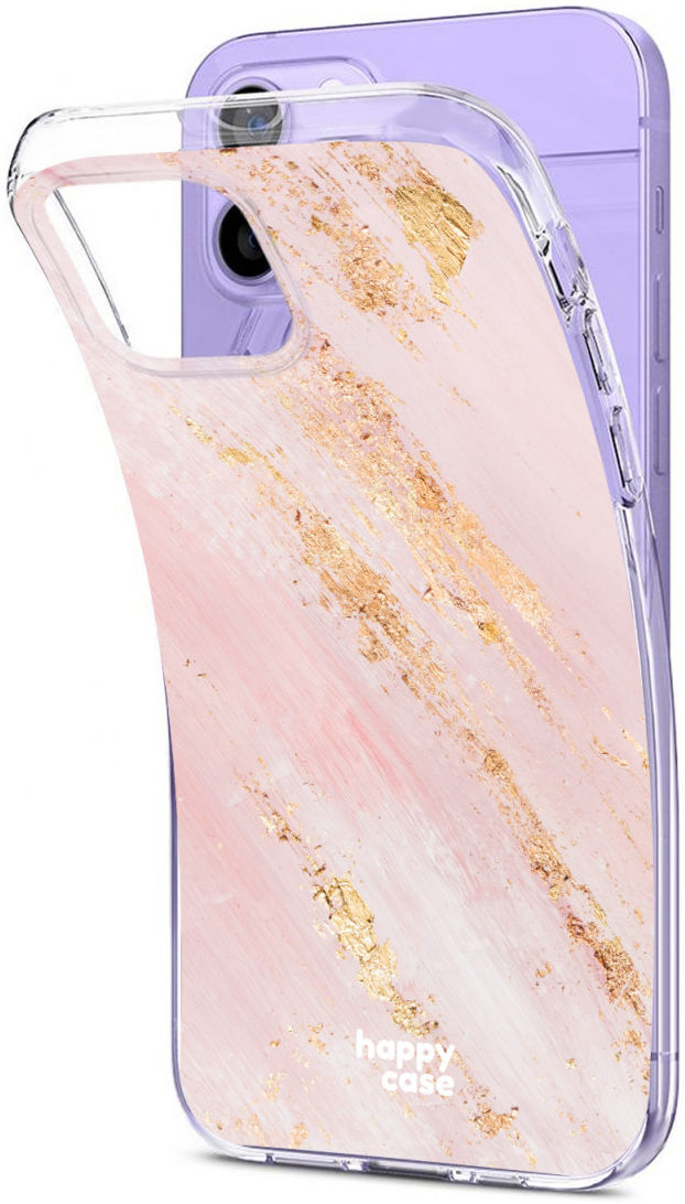 HappyCase Apple iPhone 12 Mini Hoesje Flexibel TPU Pink Marmer Print afbeelding 8