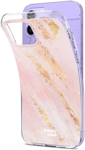 HappyCase Apple iPhone 12 Mini Hoesje Flexibel TPU Pink Marmer Print afbeelding 8