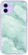 HappyCase Apple iPhone 12 Mini Hoesje Flexibel TPU Mint Marmer Print afbeelding 1