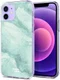 HappyCase Apple iPhone 12 Mini Hoesje Flexibel TPU Mint Marmer Print afbeelding 2