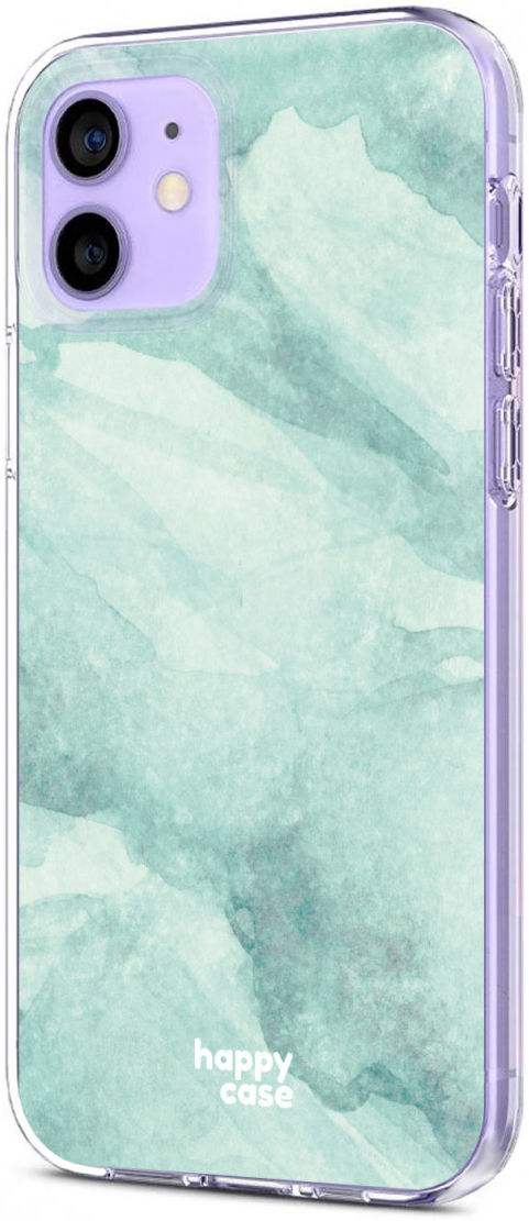 HappyCase Apple iPhone 12 Mini Hoesje Flexibel TPU Mint Marmer Print afbeelding 8