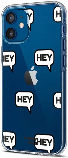 HappyCase Apple iPhone 12 Mini Hoesje Flexibel TPU Hey Tekst Print afbeelding 7