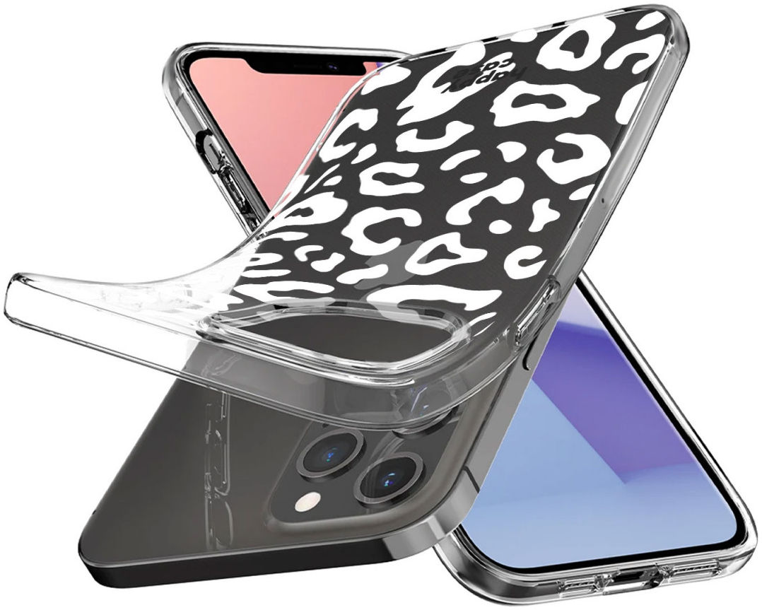 HappyCase Apple iPhone 12 Pro Hoesje Flexibel TPU Luipaard Print afbeelding 2
