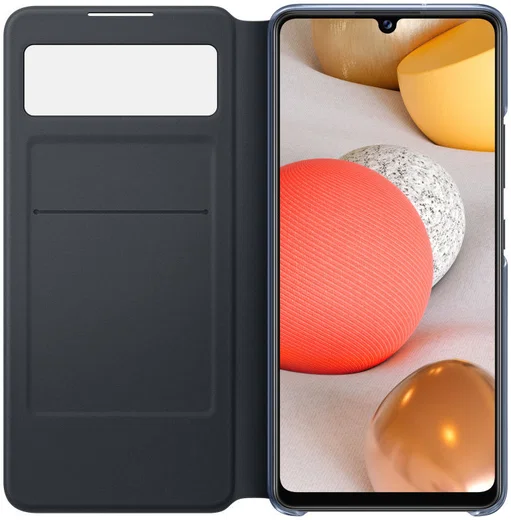 Origineel Samsung Galaxy A42 Hoesje Smart S View Cover Zwart afbeelding 2