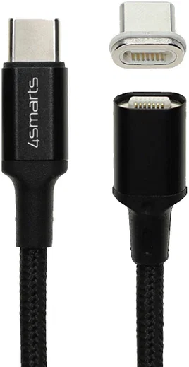 4smarts Magnetische 1.8 meter USB-C naar USB-C Oplaad en Data Kabel 5A afbeelding 1