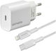 4smarts VoltPlug 20W USB-C Adapter met Lightning Kabel 1.5 Meter Wit afbeelding 1