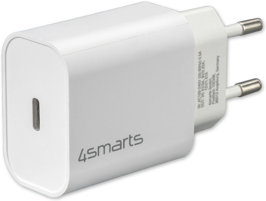 4smarts VoltPlug 20W USB-C Adapter met Lightning Kabel 1.5 Meter Wit afbeelding 2