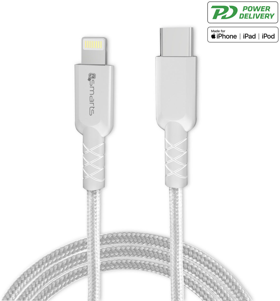 4smarts VoltPlug 20W USB-C Adapter met Lightning Kabel 1.5 Meter Wit afbeelding 4
