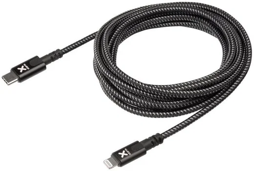 Xtorm Original 60W Gevlochten USB-C naar Lightning Kabel 3 Meter Zwart afbeelding 2