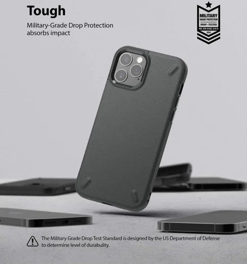 Ringke Onyx Apple iPhone 12 / 12 Pro Hoesje Flexibel TPU Grijs afbeelding 6