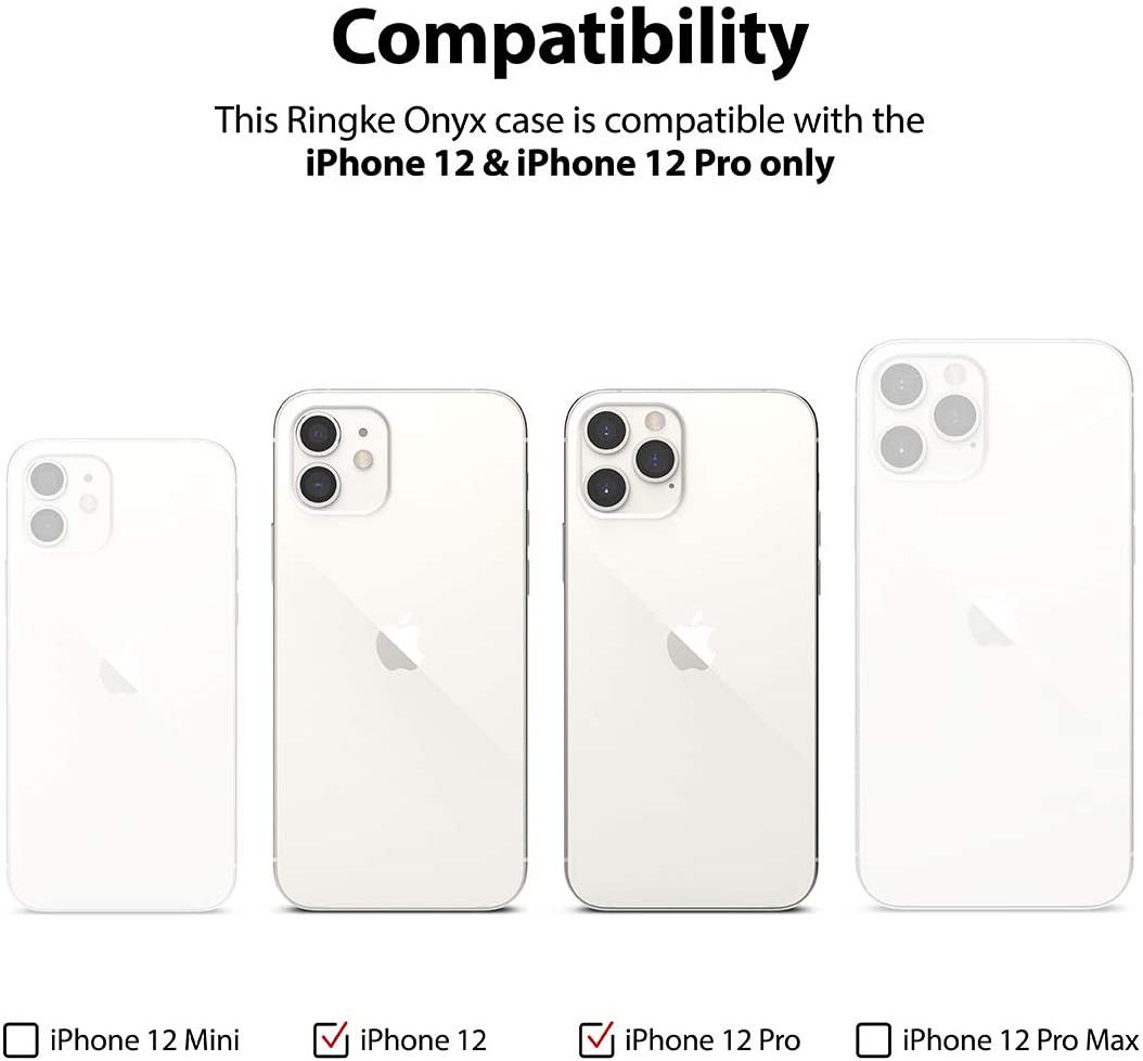 Ringke Onyx Apple iPhone 12 / 12 Pro Hoesje Flexibel TPU Grijs afbeelding 8