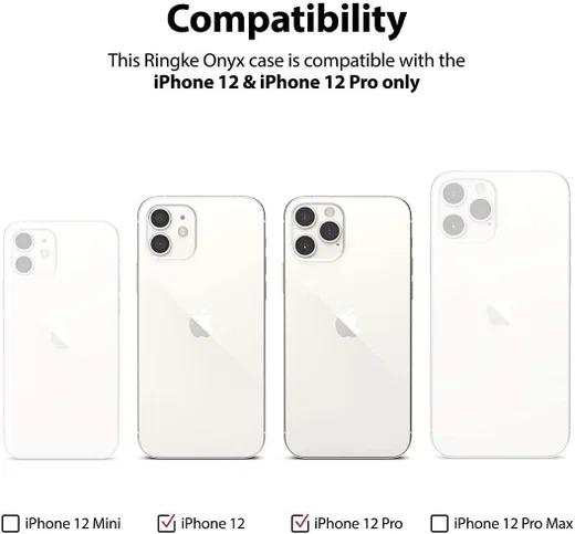 Ringke Onyx Apple iPhone 12 / 12 Pro Hoesje Flexibel TPU Grijs afbeelding 8