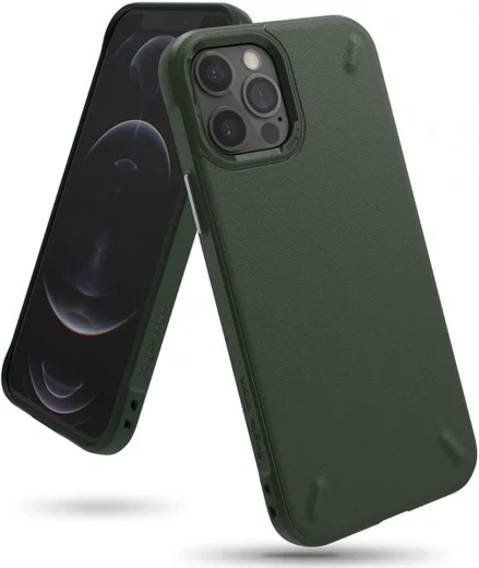 Ringke Onyx Apple iPhone 12 Pro Max Hoesje Flexibel TPU Groen afbeelding 1