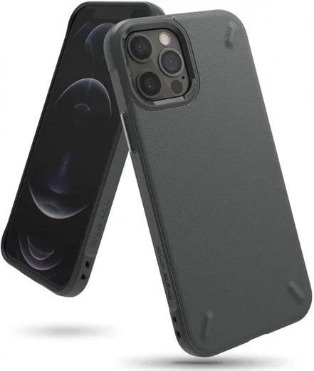 Ringke Onyx Apple iPhone 12 Pro Max Hoesje Flexibel TPU Grijs afbeelding 1