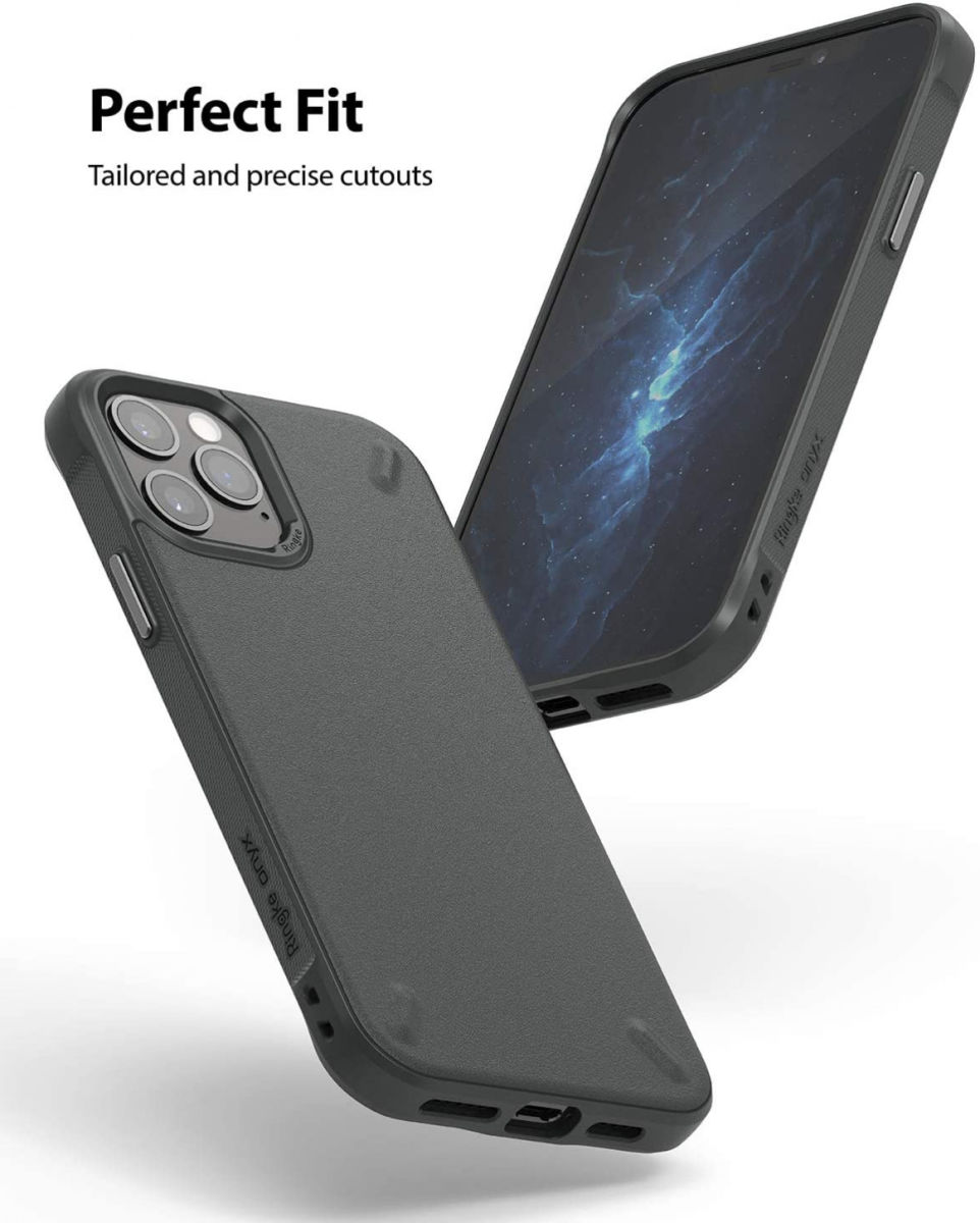 Ringke Onyx Apple iPhone 12 Pro Max Hoesje Flexibel TPU Grijs afbeelding 2