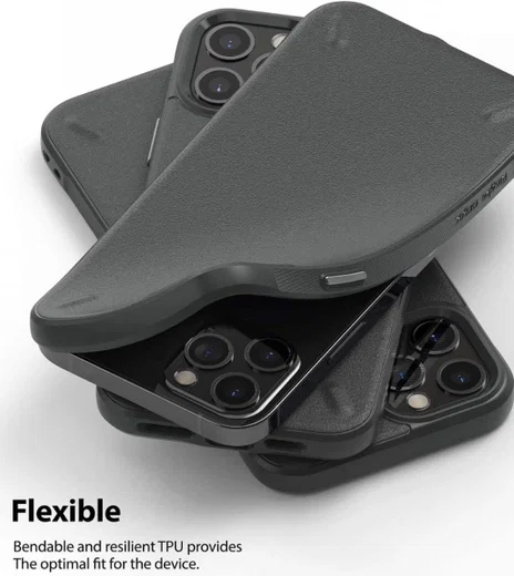 Ringke Onyx Apple iPhone 12 Pro Max Hoesje Flexibel TPU Grijs afbeelding 3