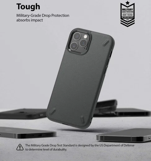 Ringke Onyx Apple iPhone 12 Pro Max Hoesje Flexibel TPU Grijs afbeelding 4