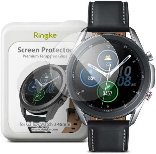 Ringke ID Glass Samsung Galaxy Watch 3 45MM Screen Protector (4-Pack) afbeelding 1