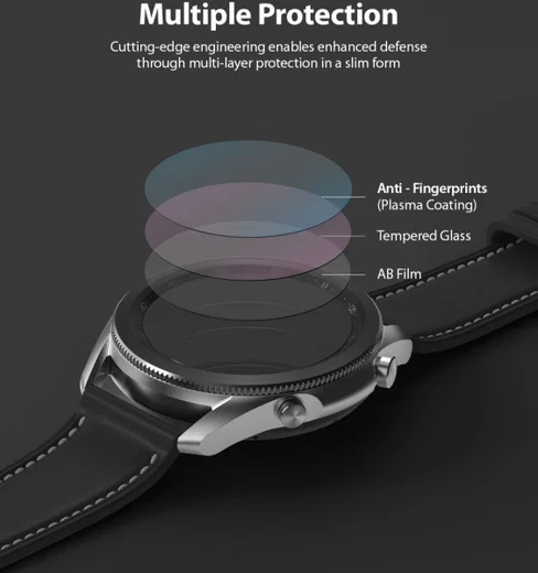 Ringke ID Glass Samsung Galaxy Watch 3 45MM Screen Protector (4-Pack) afbeelding 10