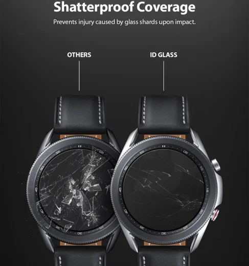 Ringke ID Glass Samsung Galaxy Watch 3 45MM Screen Protector (4-Pack) afbeelding 4