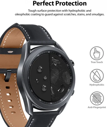 Ringke ID Glass Samsung Galaxy Watch 3 45MM Screen Protector (4-Pack) afbeelding 6
