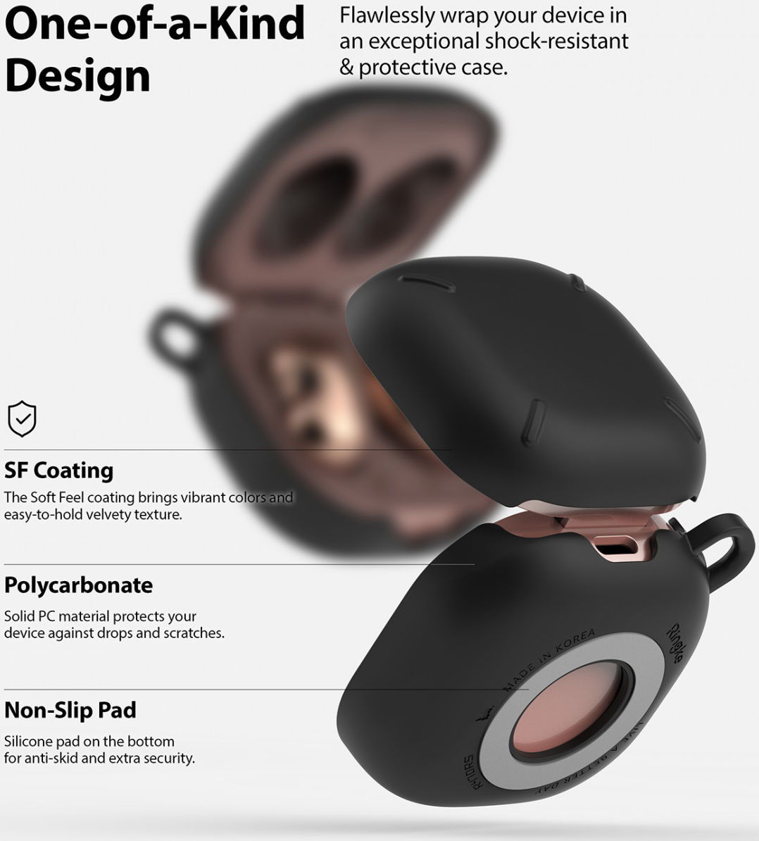 Ringke Slim X Samsung Galaxy Buds Live/Pro/Buds 2 Hoesje Zwart afbeelding 6