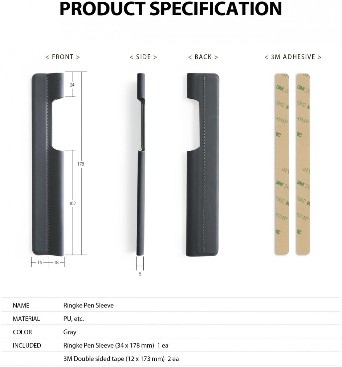 Ringke Pen Sleeve Pennen Houder voor Tablet - iPad afbeelding 13