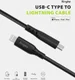 Ringke USB-C C naar Apple Lightning Kabel 1.2 Meter Zwart afbeelding 8