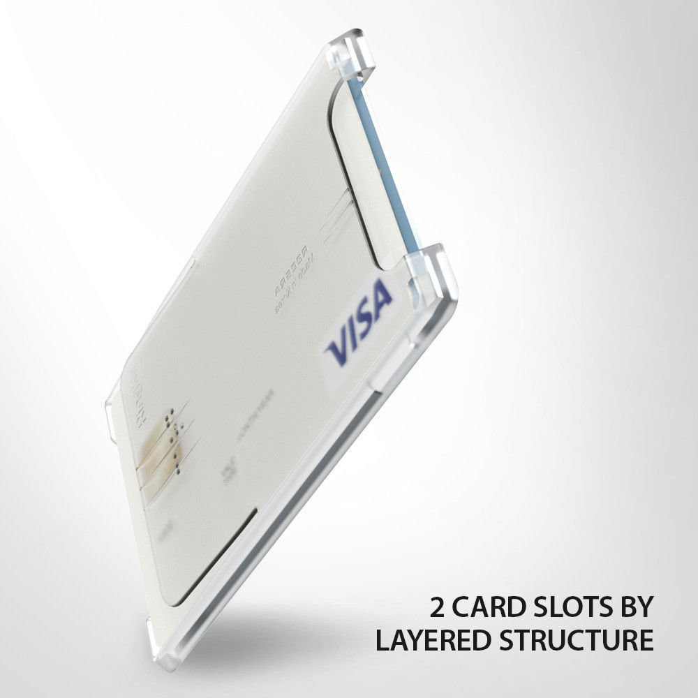 Ringke Universele Kaart Houder voor Twee Pasjes Transparant afbeelding 2