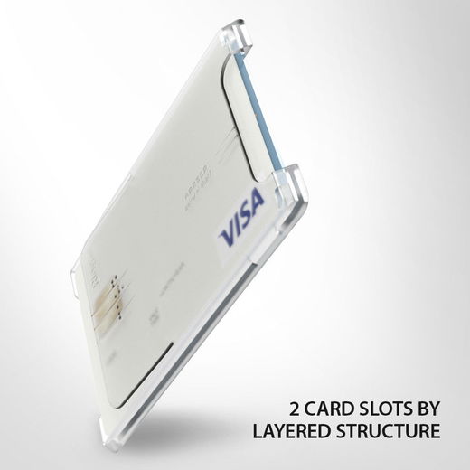 Ringke Universele Kaart Houder voor Twee Pasjes Transparant afbeelding 2