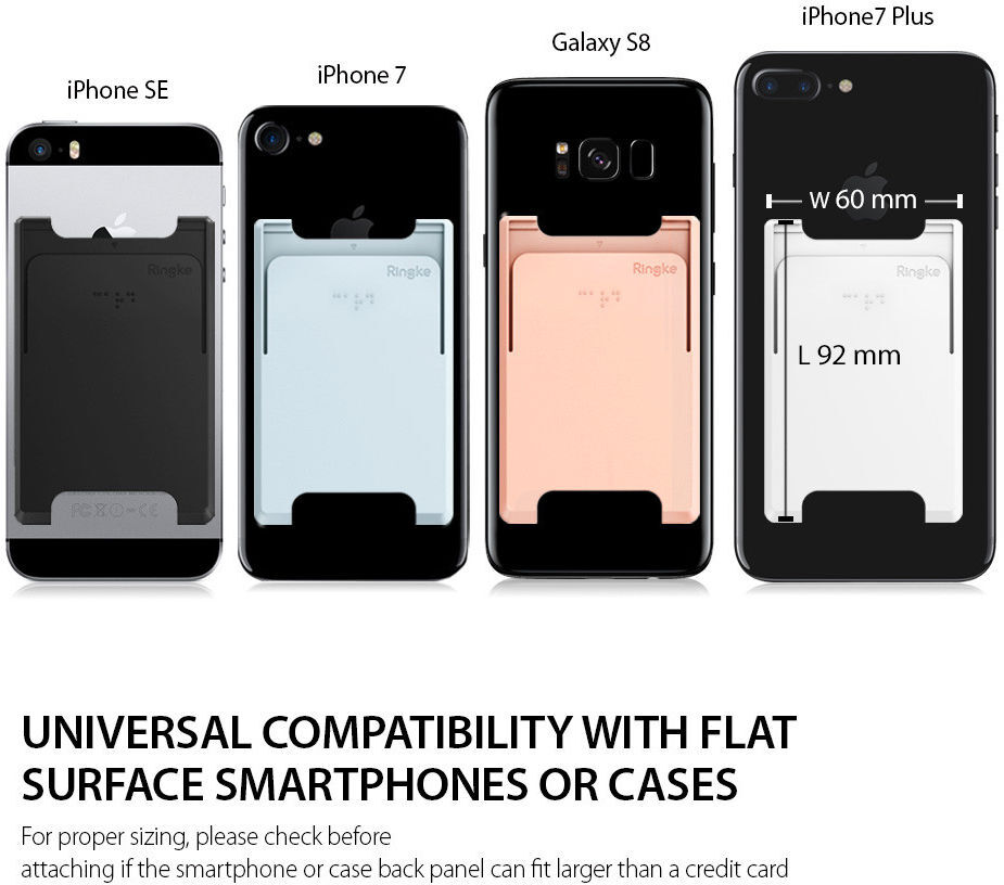 Ringke Universele Kaart Houder voor Twee Pasjes Transparant afbeelding 8