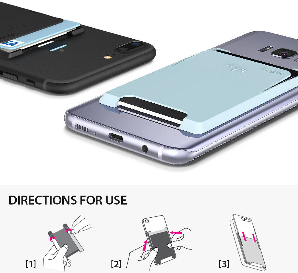 Ringke Universele Kaart Houder voor Twee Pasjes Transparant afbeelding 10