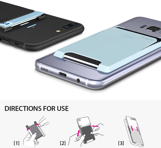 Ringke Universele Kaart Houder voor Twee Pasjes Transparant afbeelding 10