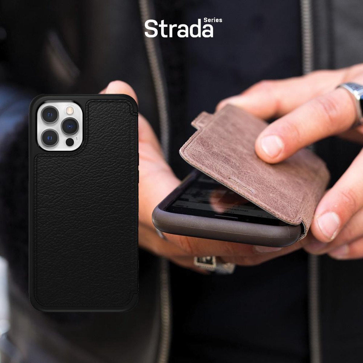 OtterBox Strada Apple iPhone 12 Pro Max Hoesje Book Case Black afbeelding 6
