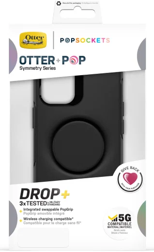 OtterBox Otter + Pop Symmetry iPhone 12 Mini Hoesje Zwart afbeelding 14