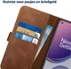 Rosso Deluxe OnePlus 8T Hoesje Echt Leer Book Case Bruin afbeelding 6