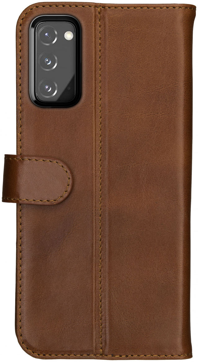 Rosso Deluxe Samsung Galaxy S20 FE Hoesje Echt Leer Book Case Bruin afbeelding 10