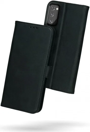 Rosso Deluxe Samsung Galaxy S20 FE Hoesje Echt Leer Book Case Zwart afbeelding 2