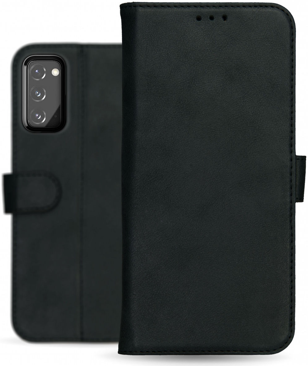 Rosso Deluxe Samsung Galaxy S20 FE Hoesje Echt Leer Book Case Zwart afbeelding 12