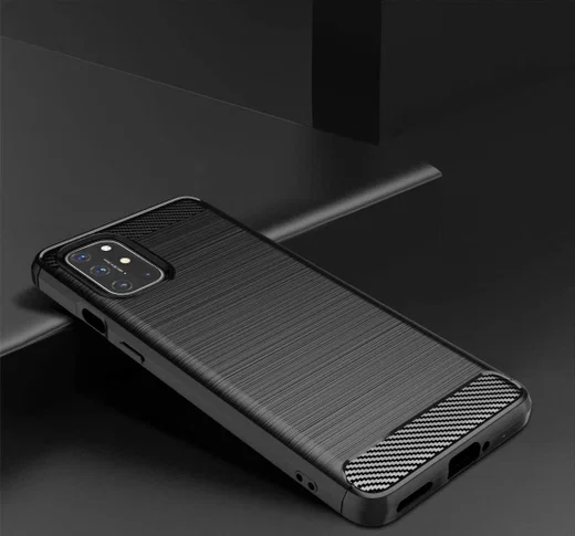 OnePlus 8T Geborsteld TPU Hoesje Zwart afbeelding 8