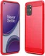 OnePlus 8T Geborsteld TPU Hoesje Rood afbeelding 1