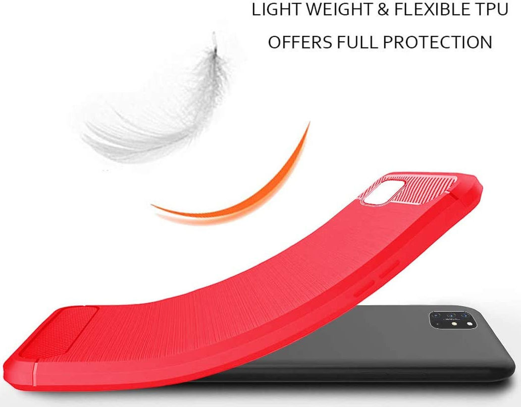 OnePlus 8T Geborsteld TPU Hoesje Rood afbeelding 4